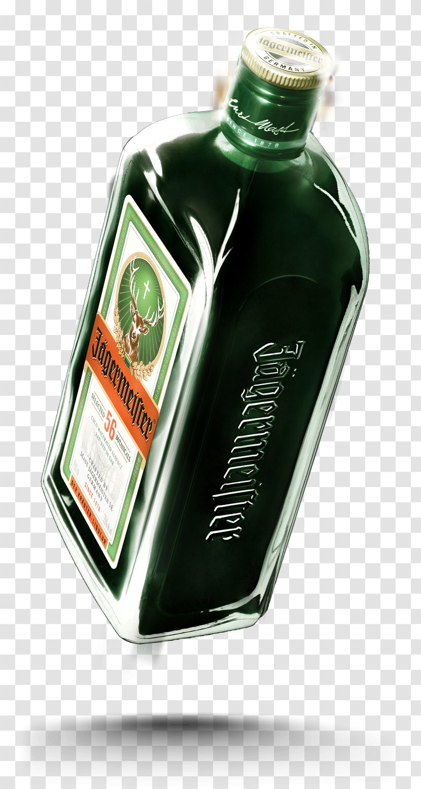 Jägermeister Liqueur Bottle Alcoholic Drink - Herb Transparent PNG