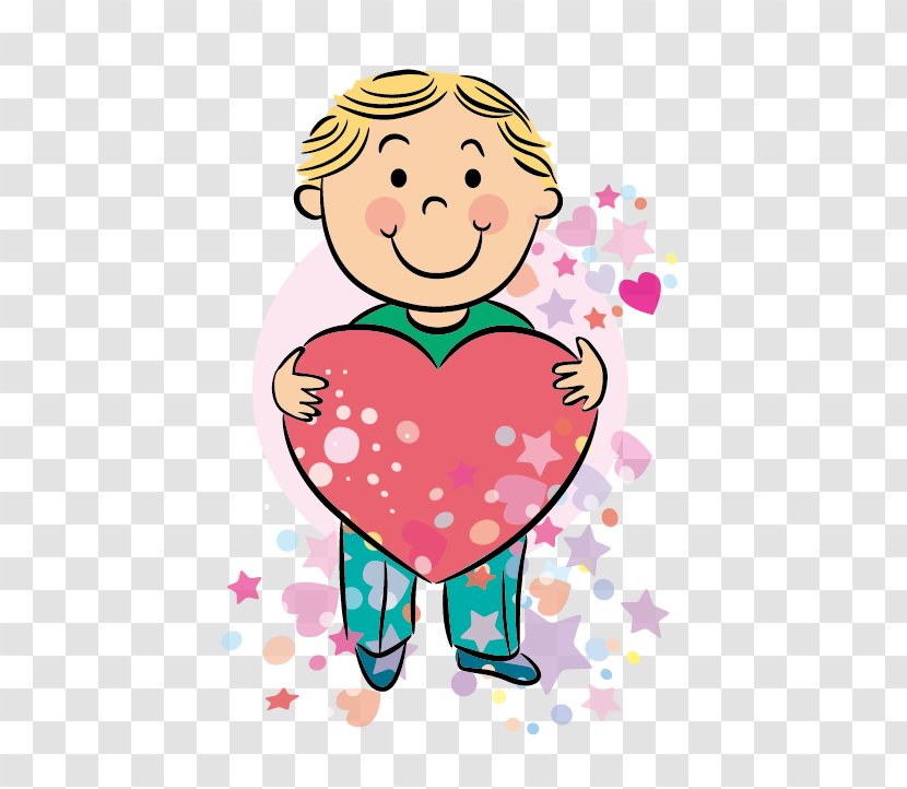 Child Cartoon Drawing - Heart - Child,joy,Cartoon,illustration,Childlike Transparent PNG