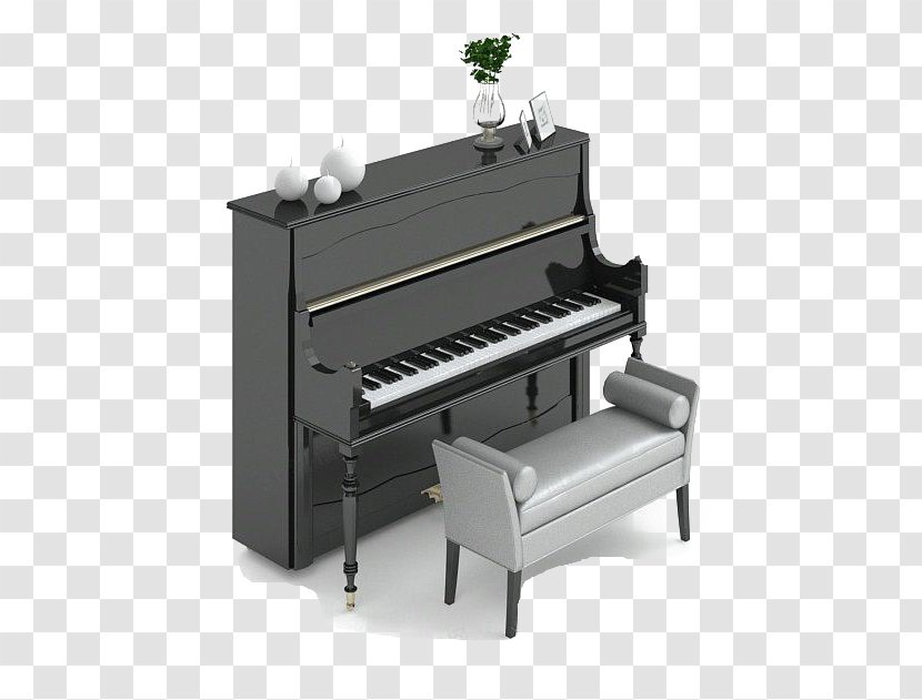 Digital Piano Player Electric - 3d Modeling - Unlimited Texture Transparent PNG