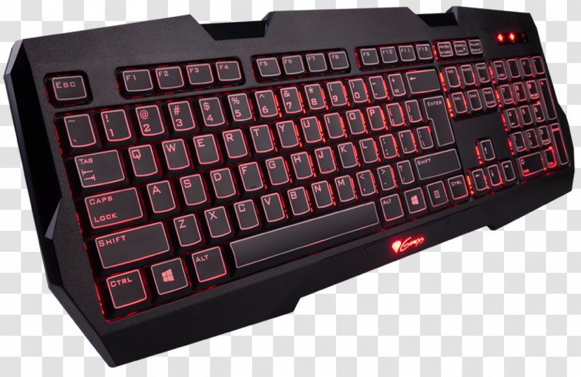 Computer Keyboard Natec Mouse Backlight Gaming Keypad - Electronic Device Transparent PNG