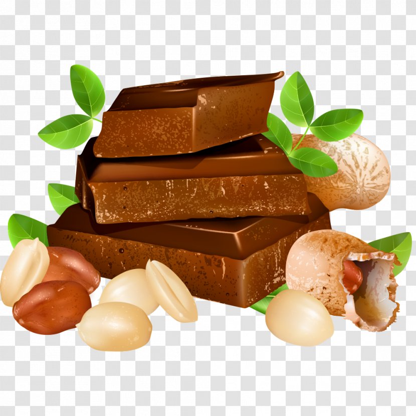 Chocolate Peanut Photography Illustration - Confectionery - Vector And Transparent PNG