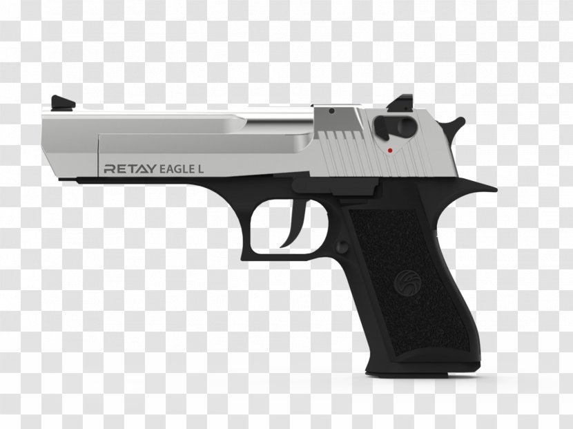 Pistol Weapon IMI Desert Eagle 9×19mm Parabellum Bullet - Watercolor Transparent PNG