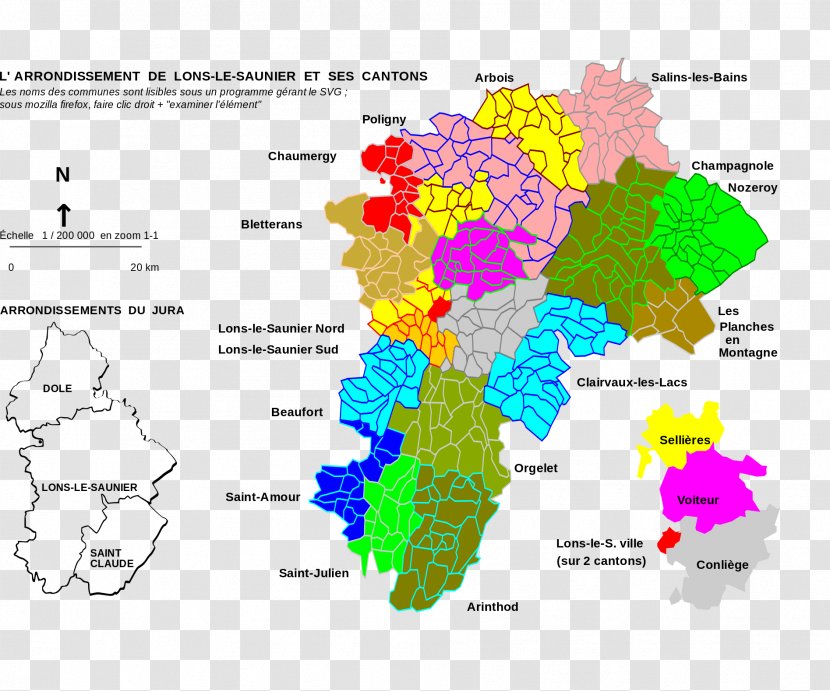 Canton Of Lons-le-Saunier-Sud Orgelet Clairvaux-les-Lacs Departments France - Wikipedia - Clairvauxleslacs Transparent PNG