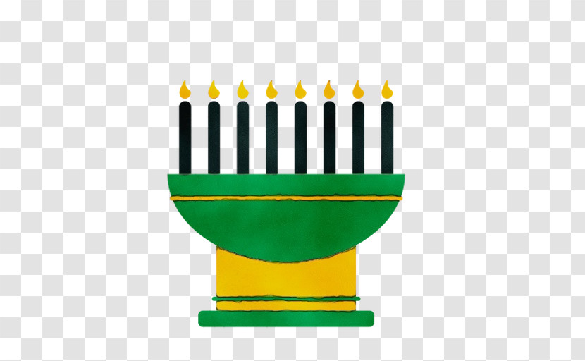 Candle Holder Yellow Line Candlestick Candle Transparent PNG