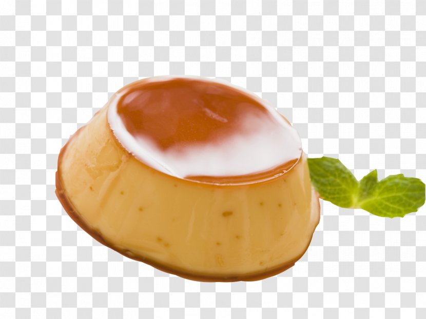 Milk Crxe8me Caramel Custard Mousse Pudding - Cake - Mint Tender Bean Curd Transparent PNG