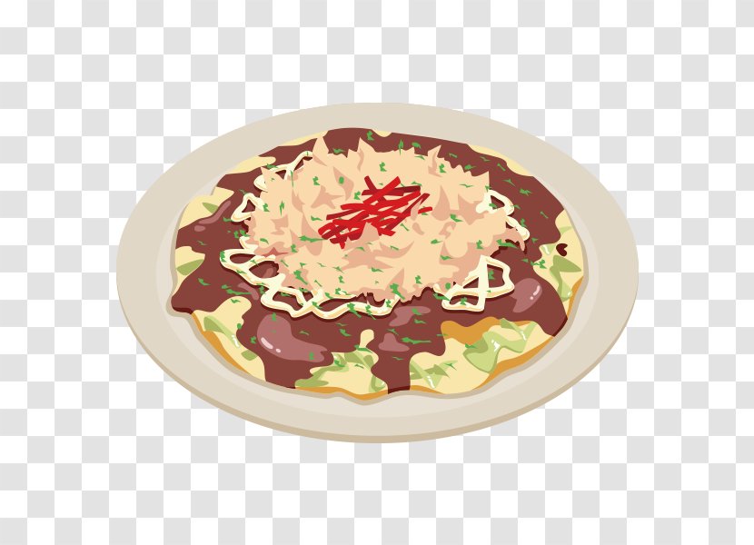 Okonomiyaki Food Hiroshima Platter - Student - Going To School Transparent PNG
