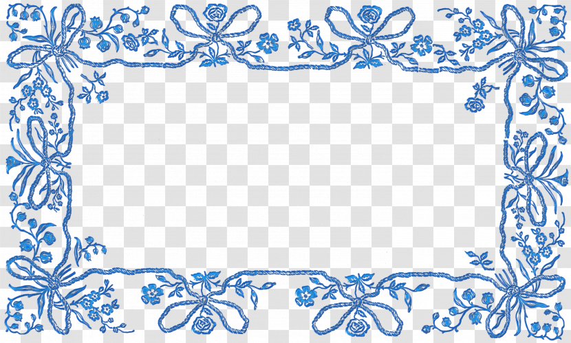 Picture Frames Text Drawing Ornament - Frame - Blue Transparent PNG