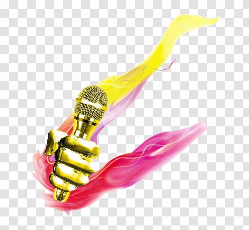 Microphone Aurkezle Poster News Presenter - Announcer - Gold Creative Mandarin Game Transparent PNG