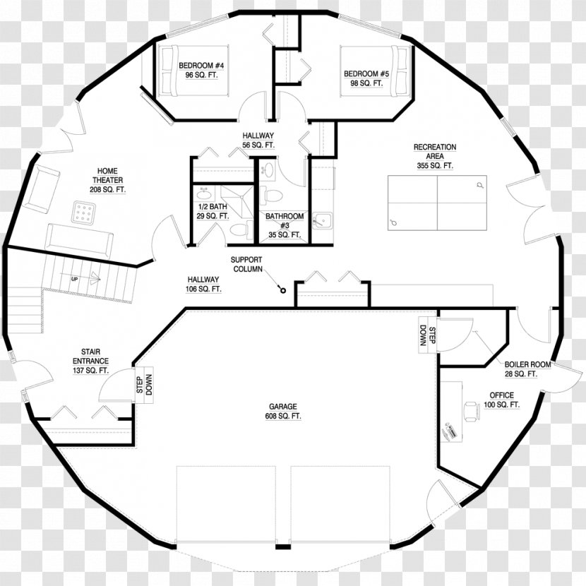 Floor Plan House Design - Building Transparent PNG