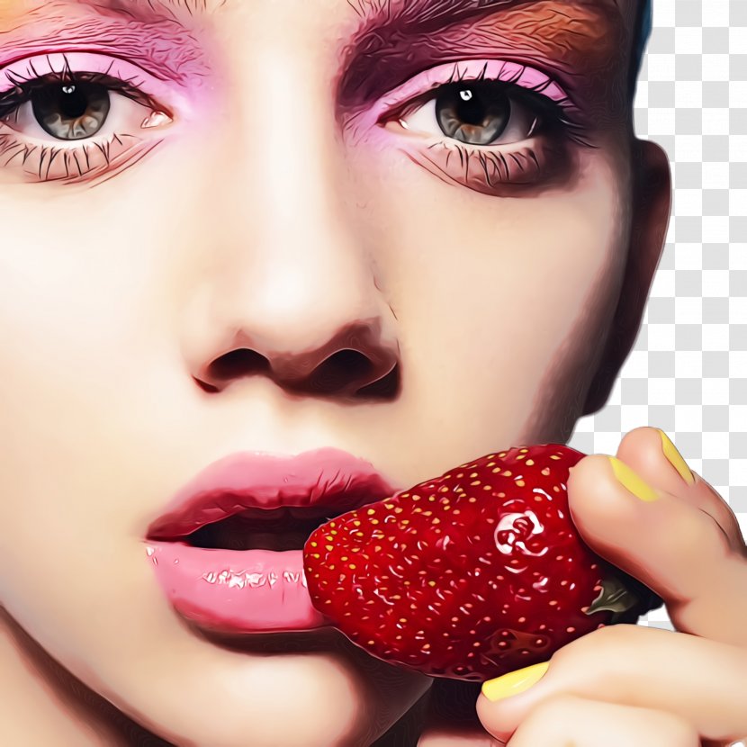 Strawberry - Mouth - Eye Transparent PNG