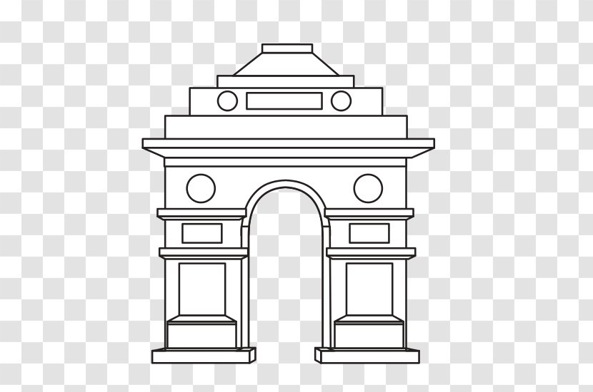 India Gate Gateway Of Mumbai Drawing Vector Graphics Illustration - Drawn Transparent PNG