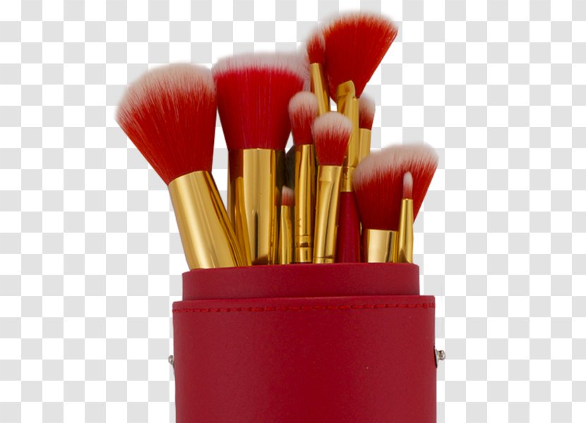 Makeup Brush Cosmetics Rouge Foundation - Eye Liner - Red Brushes Transparent PNG