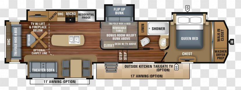 Dunlap Family RV Floor Plan Campervans Jayco, Inc. Fifth Wheel Coupling - North Point Transparent PNG