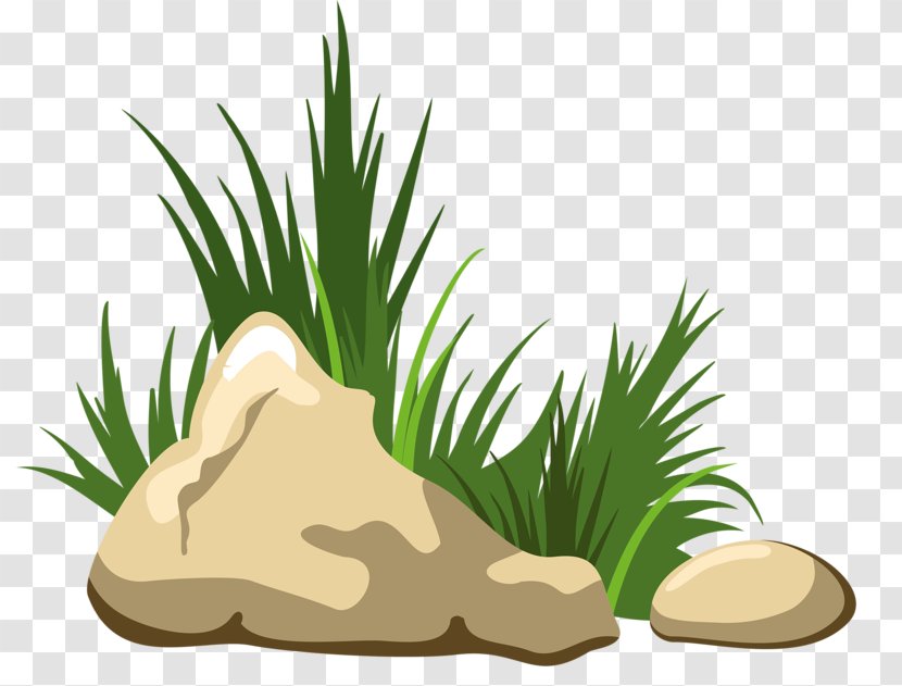 Rock Royalty-free Clip Art - Green - Grass Stone Transparent PNG