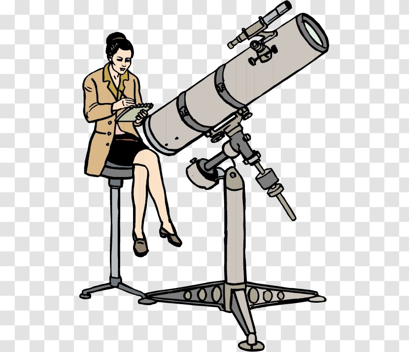 Astronomer Astronomy Drawing Clip Art - Vector Woman Recording Data Transparent PNG