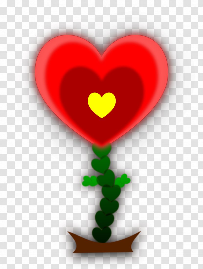 Heart Flower Clip Art - Silhouette - HEART FLOWER Transparent PNG