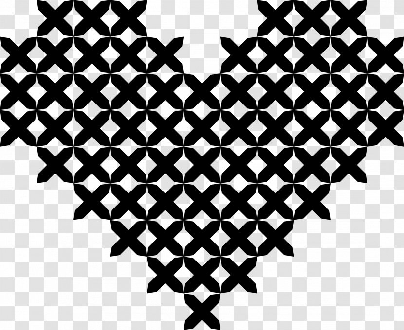 Cross-stitch Embroidery Drawing Heart - Stitches Transparent PNG