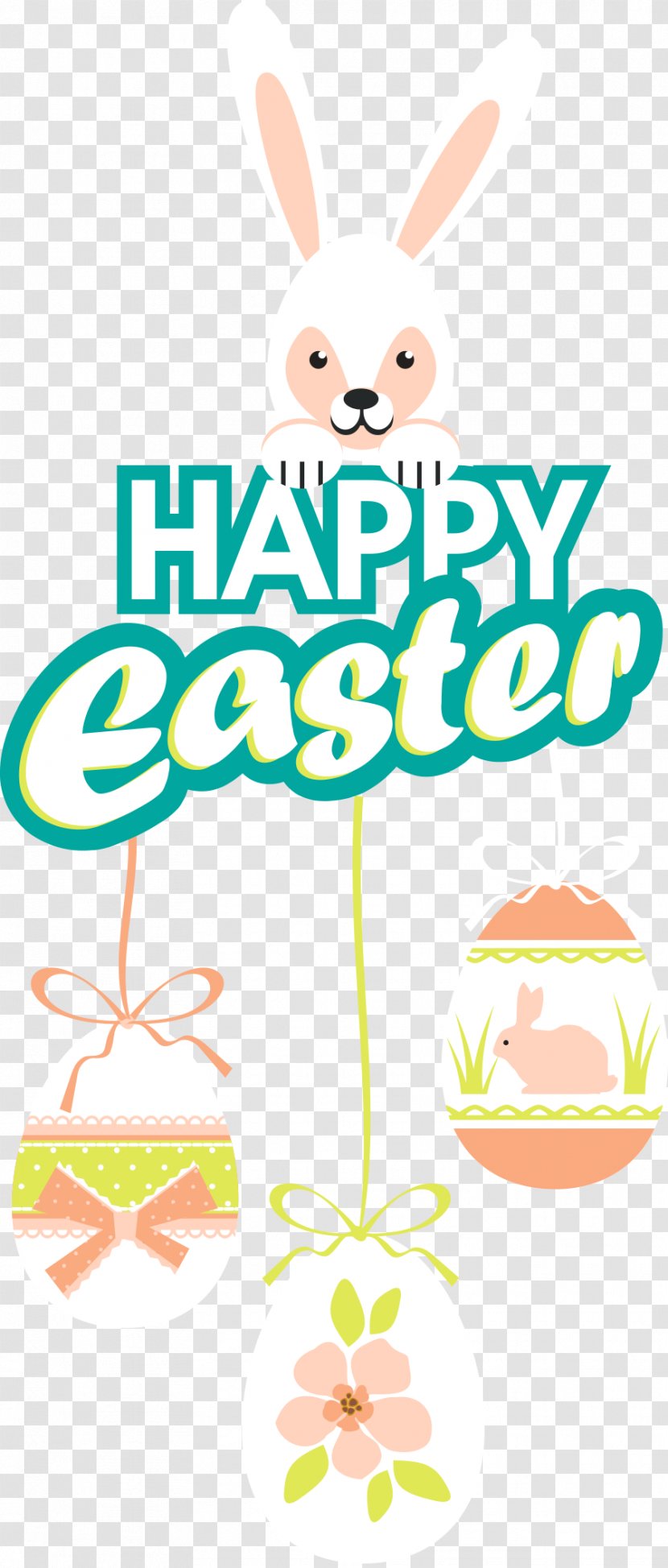 Easter Bunny Rabbit Hare Clip Art - Vector Birthday Transparent PNG