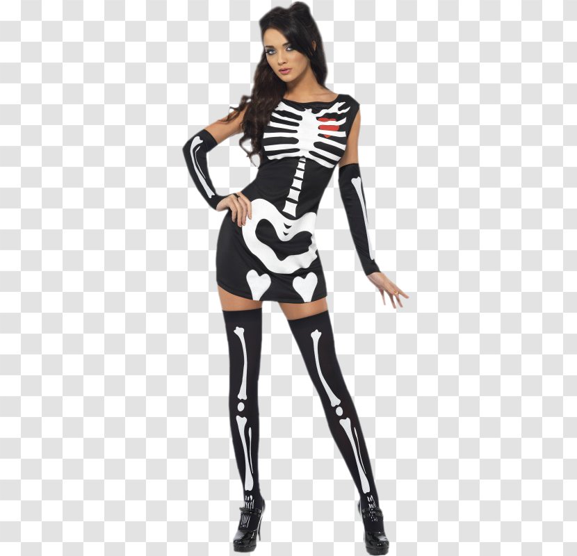 Costume Skeleton Robe Bone Dress - Flower Transparent PNG