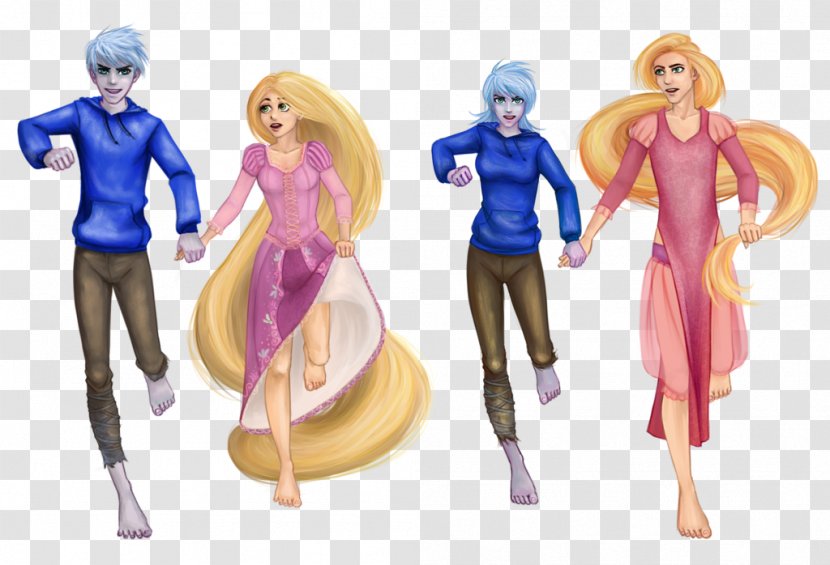 Gender Bender Jack Frost Rapunzel Role - Cartoon - Flower Transparent PNG