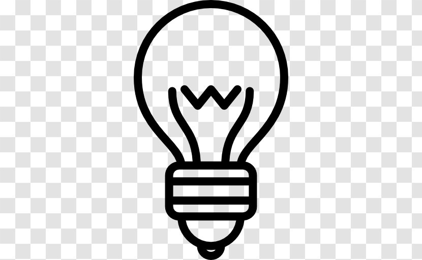 Incandescent Light Bulb Lamp - Black Transparent PNG