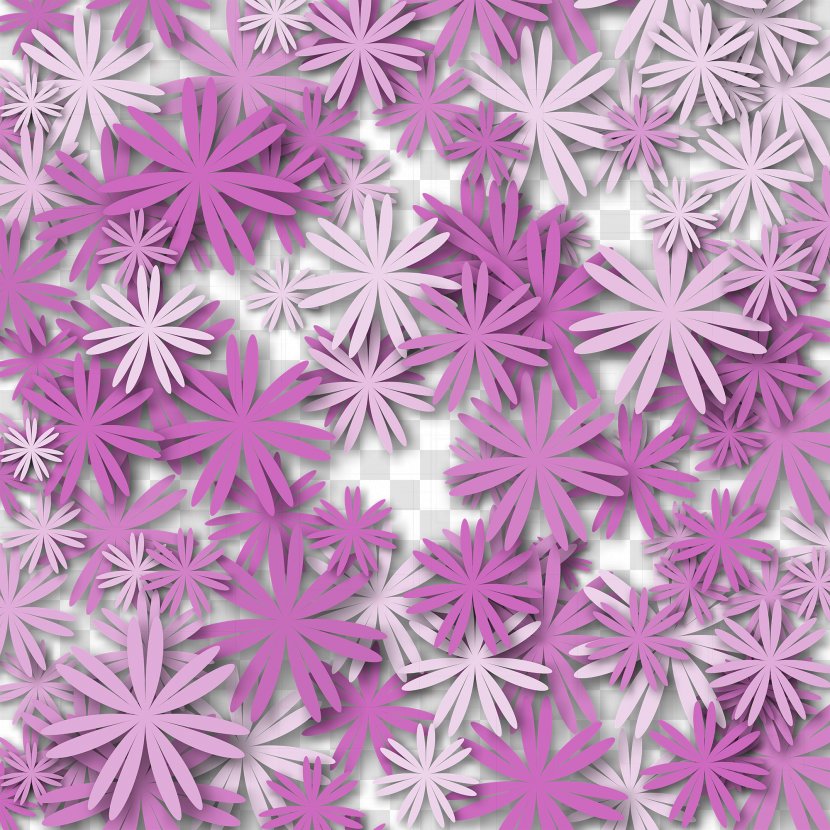 Purple Flower - Floral Pattern Design Vector Transparent PNG
