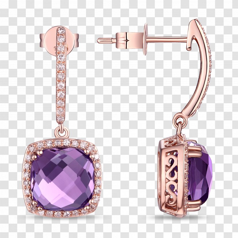 Amethyst Earring Jewellery Tanzanite - Body Jewelry - Jewelly Transparent PNG
