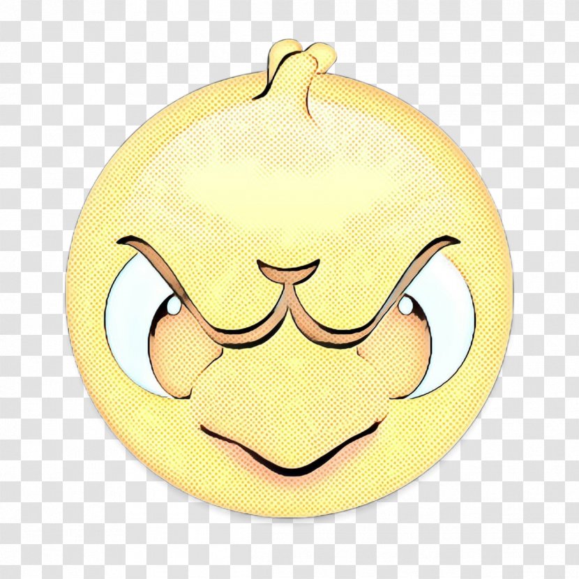 Emoticon - Retro - Happy Moustache Transparent PNG