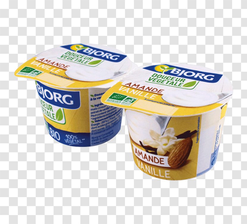 Yoghurt Almond Milk Plant Organic Food BJORG BONNETERRE ET COMPAGNIE - Dairy Product Transparent PNG