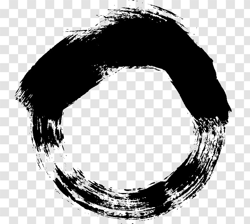 Circle Brush - Black And White - Stroke Transparent PNG