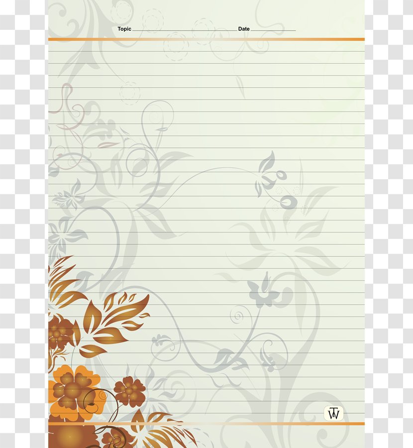 Paper Flower Pattern - Text Transparent PNG