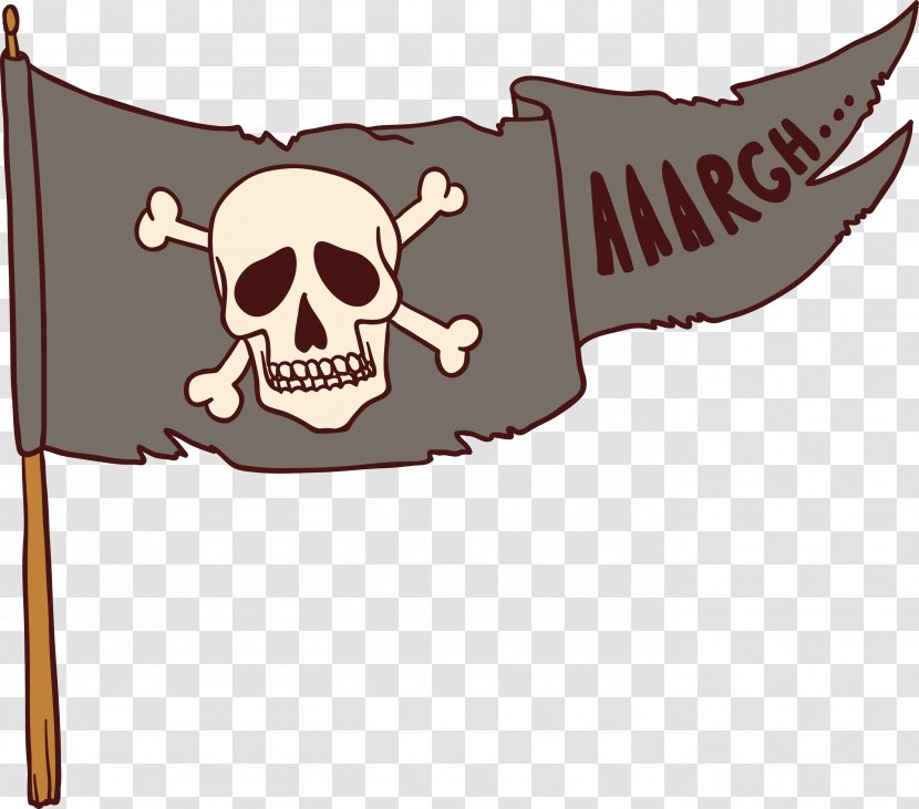 Jolly Roger Flag Piracy - Worn Pirate Transparent PNG