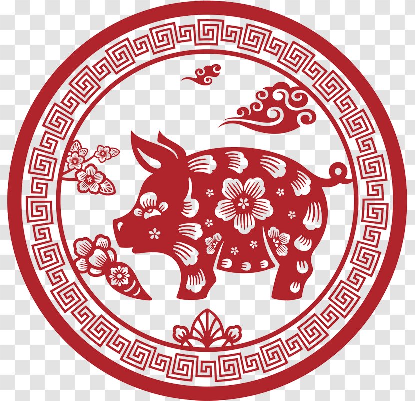 Pig Chinese Zodiac Astrological Sign Dog Rooster - Red Transparent PNG