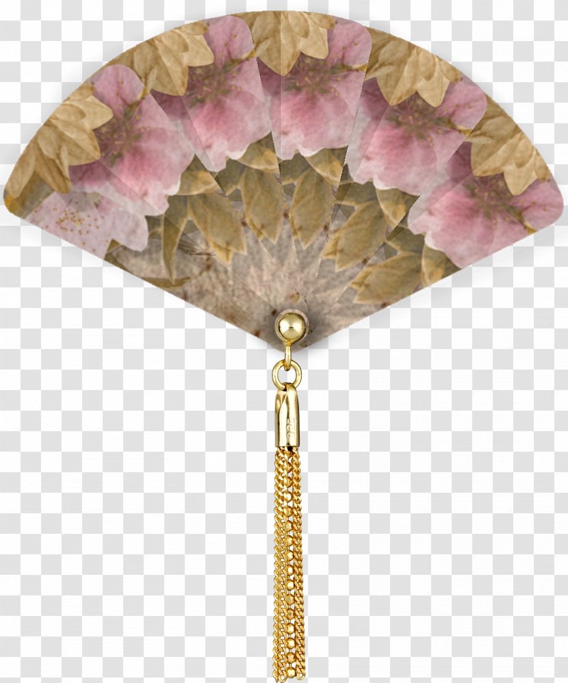 Hand Fan - Air - Floating Petals Transparent PNG