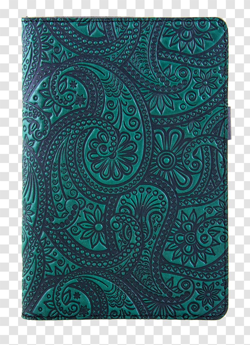 Paisley Notebook Pen Exercise Book Leather Carving - Aqua - Pattern Penholder Transparent PNG