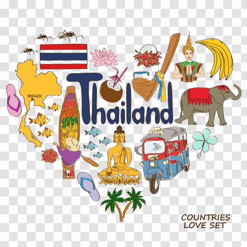 Thailand Heart Symbol Illustration - Element Transparent PNG