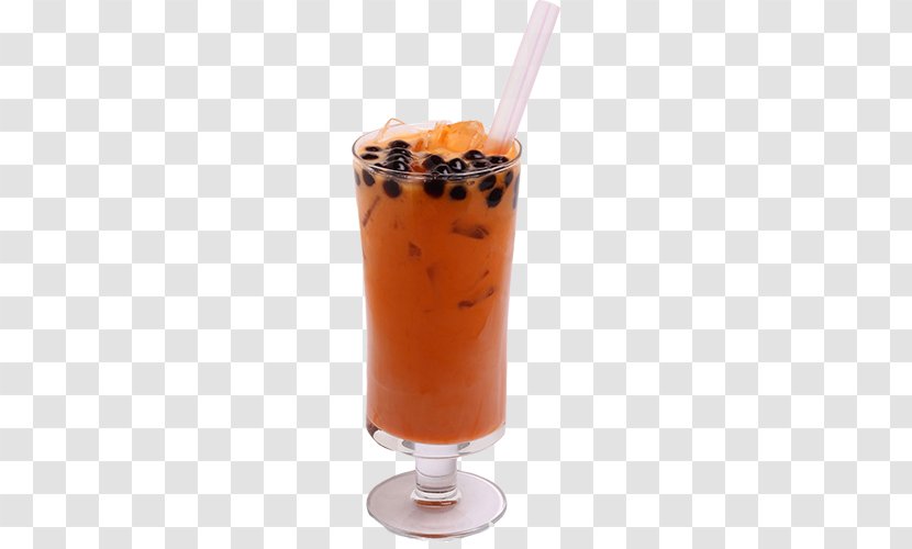 Thai Tea Bubble Orange Drink Milkshake - Fizzy Drinks Transparent PNG