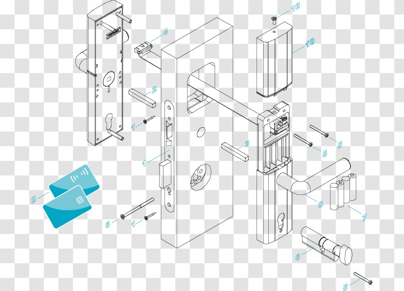 Door Handle Technology Engineering Line - Hardware Transparent PNG