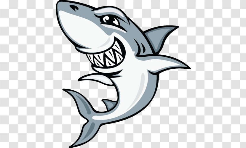 Scary Sharks Clip Art Openclipart Great White Shark - Blue Transparent PNG