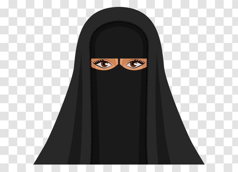 Niqāb Muslim Cartoon - Facial Hair - Woman Transparent PNG