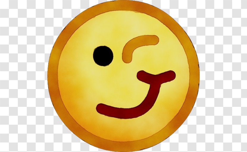 Emoticon - Watercolor - Happy Orange Transparent PNG