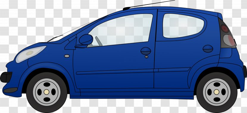 Compact Car Clip Art - Electric Blue - Suv Vector Transparent PNG