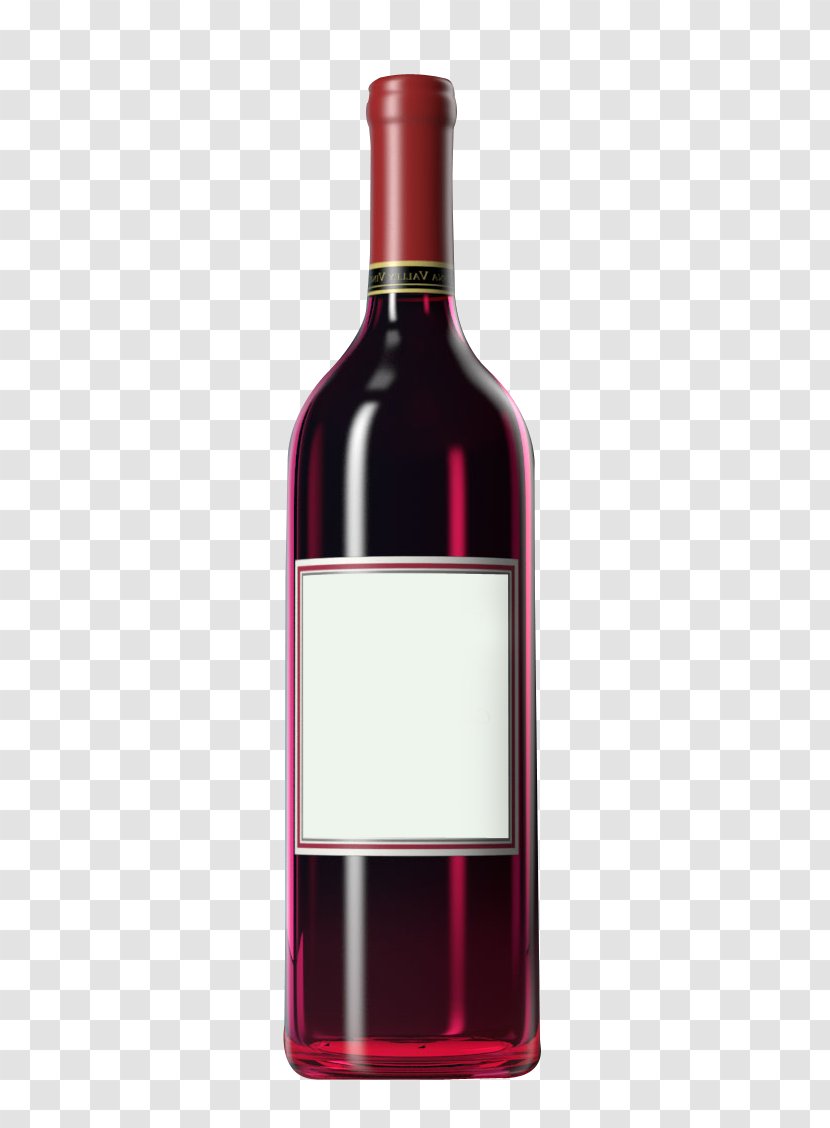 Red Wine Distilled Beverage Bottle - Product Design Transparent PNG