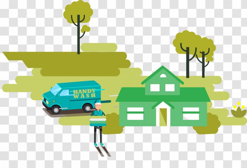 Handywash Aquawash Dry Cleaning Specialist Illustration Product Design Cartoon - Green - Delivery Boy Transparent PNG