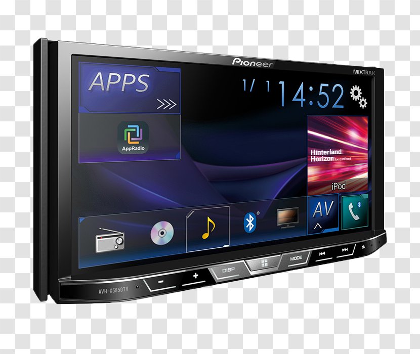 Vehicle Audio Pioneer AVH-X4800BS Corporation DVD Player AV Receiver - Portable Media - Sr Transparent PNG