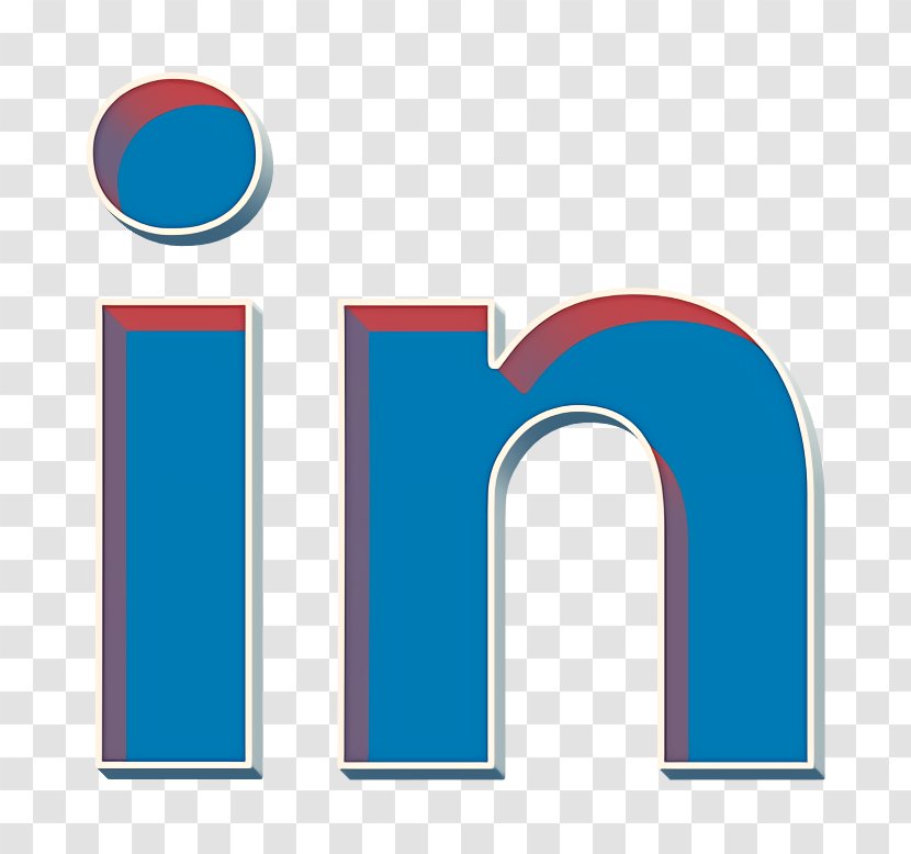 Linkedin Icon - Electric Blue - Arch Symbol Transparent PNG
