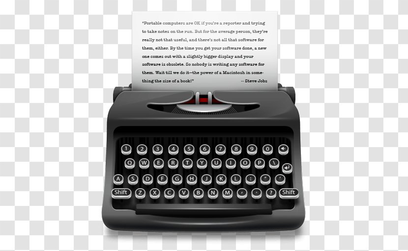 Royal Typewriter Company Paper Clip Art - Write Transparent PNG