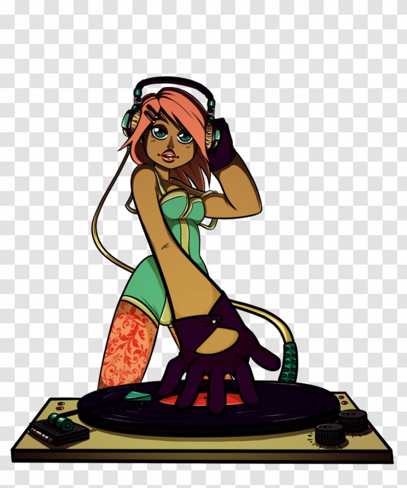 Disc Jockey Art Female Clip - Flower - Cartoon Transparent PNG