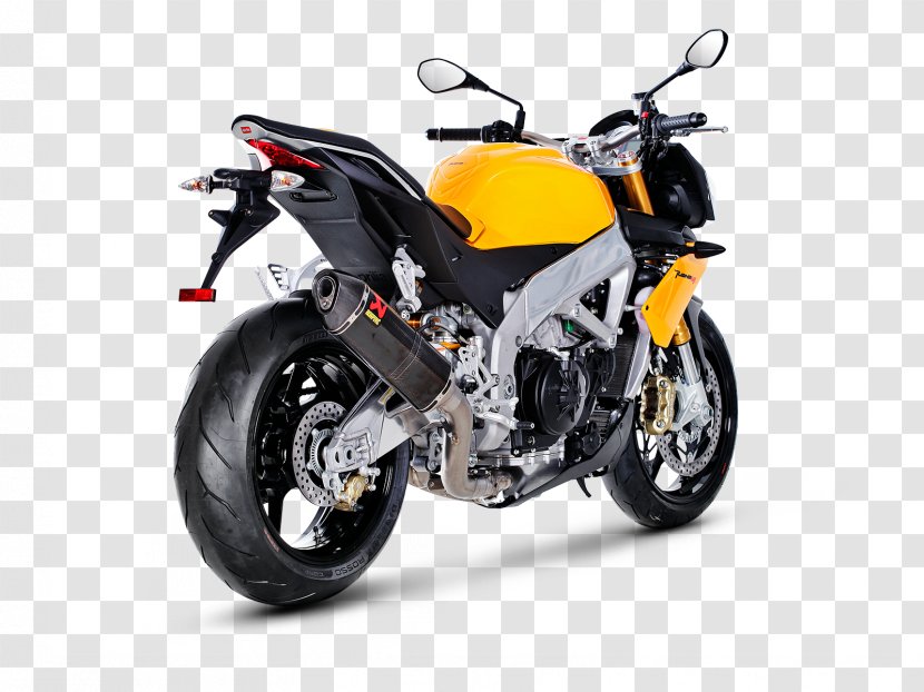 Exhaust System Aprilia Tuono RSV4 Motorcycle - Aftermarket Parts Transparent PNG