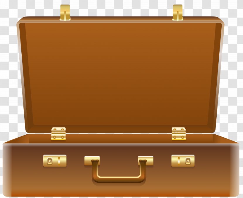 Suitcase Briefcase Baggage Clip Art - Wood - Open Image Transparent PNG